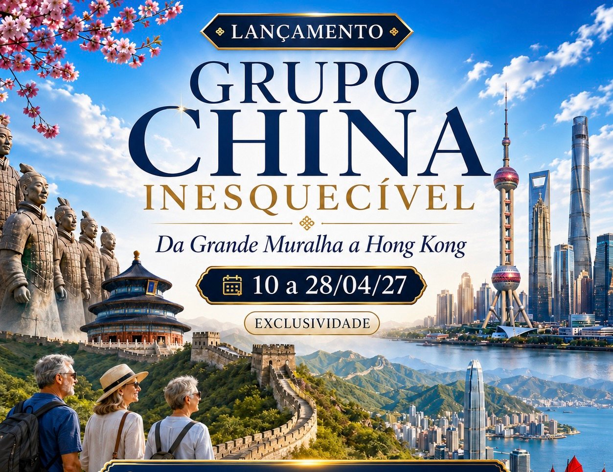 ABRIL/27 – Grupo China Inesquecível: da Grande Muralha a Hong Kong